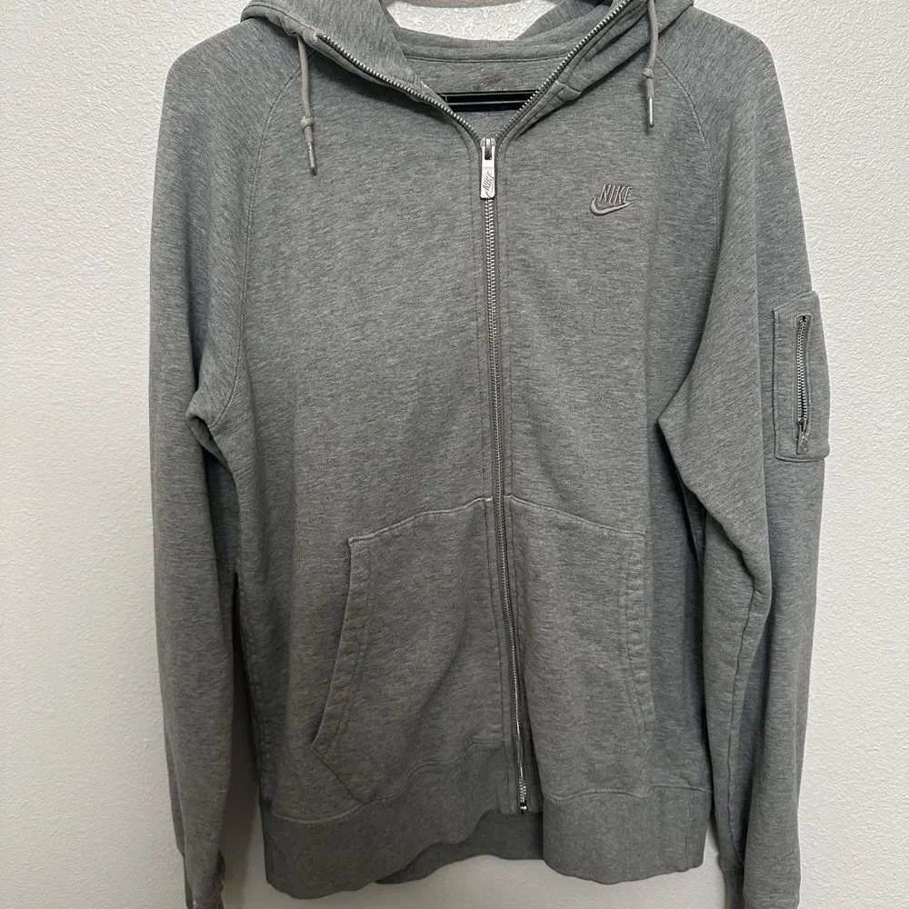 Nike Gray Zip-Up Hoodie